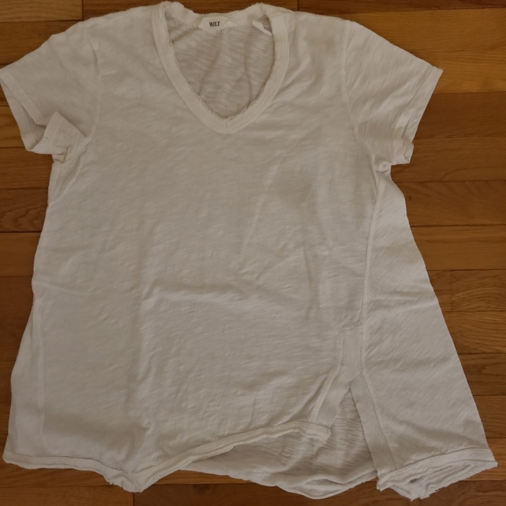 Wilt v neck bright white T shirt. Sz XS